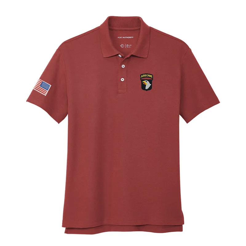 101st Airborne Cotton Blend Polo Shirt