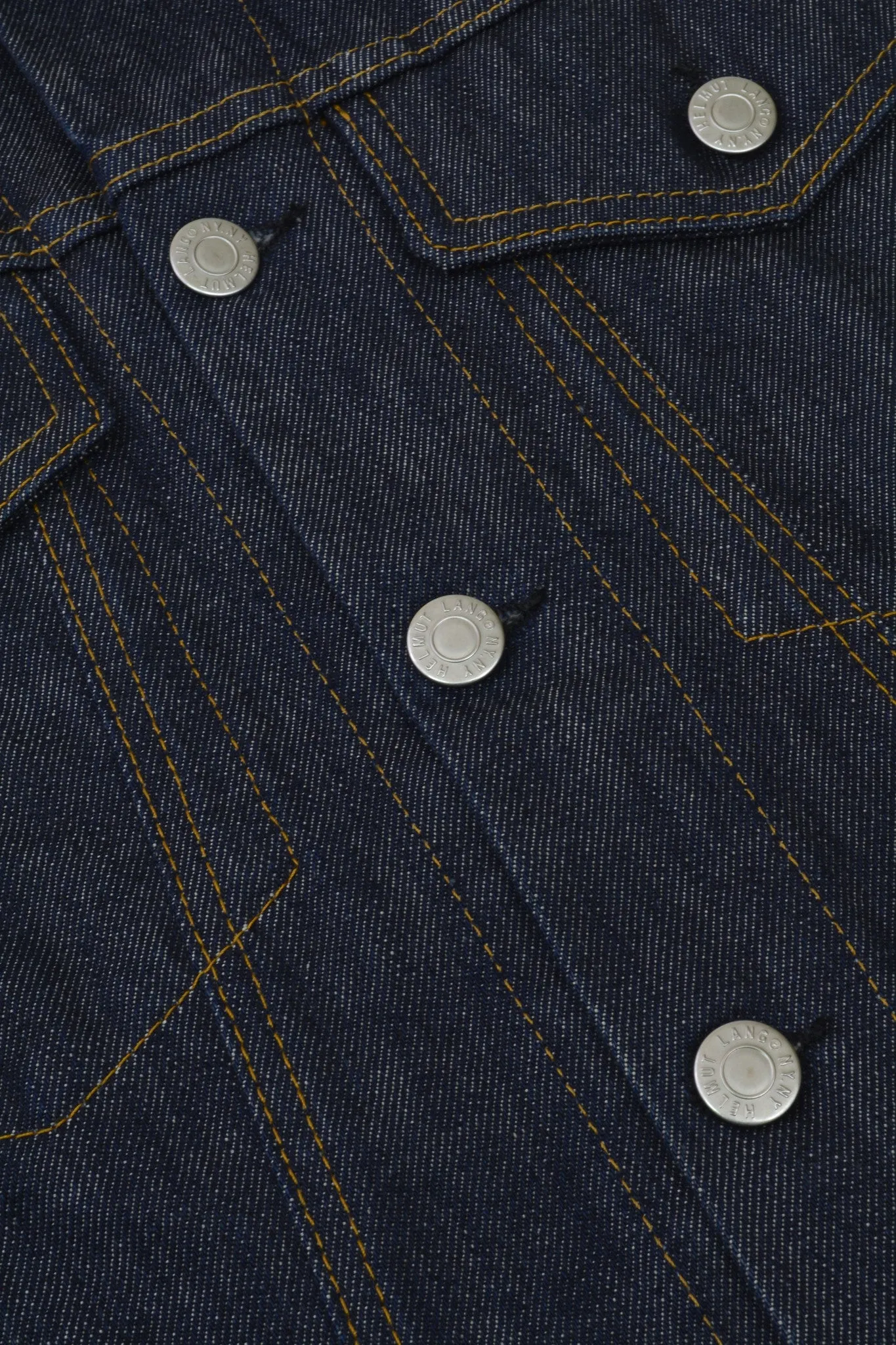 2004 Coated Raw Denim Slim Classic 2-Pocket Jacket with Leather Sleeves