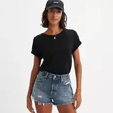 501® Original Fit High Rise Shorts Dark Wash