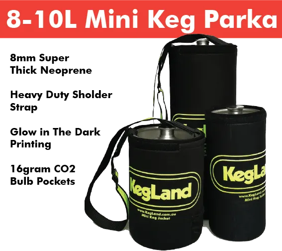 8L-10L Glow in the Dark Mini Keg Neoprene Keg Parka/Jacket