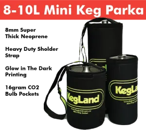 8L-10L Glow in the Dark Mini Keg Neoprene Keg Parka/Jacket