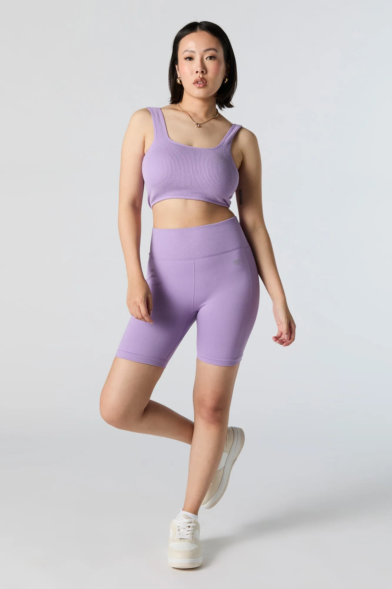 Active Seamless Side Ribbed Biker Short