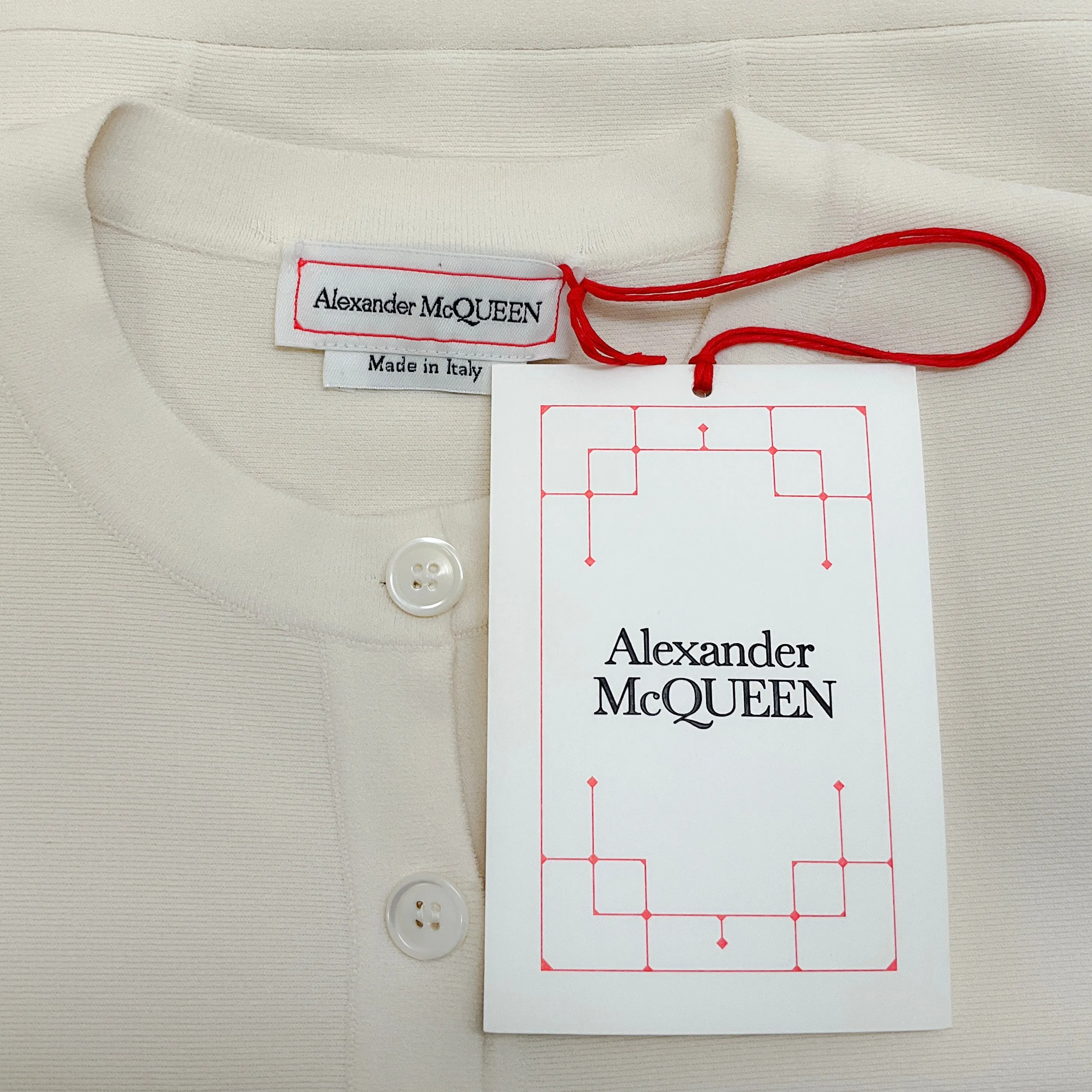 Alexander McQueen Ivory Ruffle Cardigan