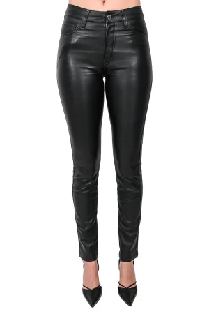 Anine Bing Black Lambskin Leather Pants Size S