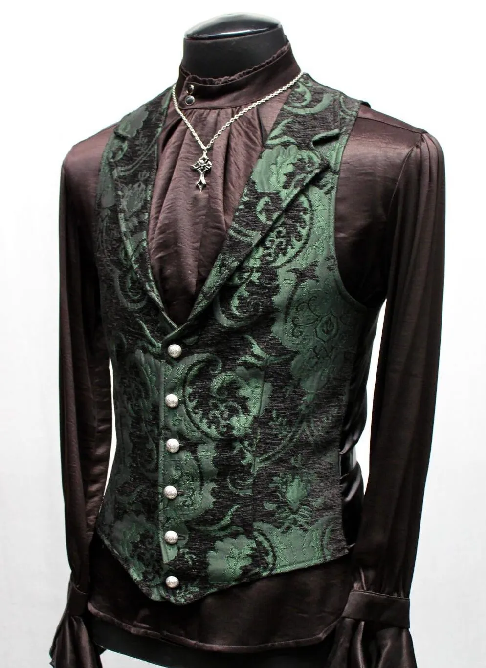 ARISTOCRAT VEST - GREEN/BLACK TAPESTRY