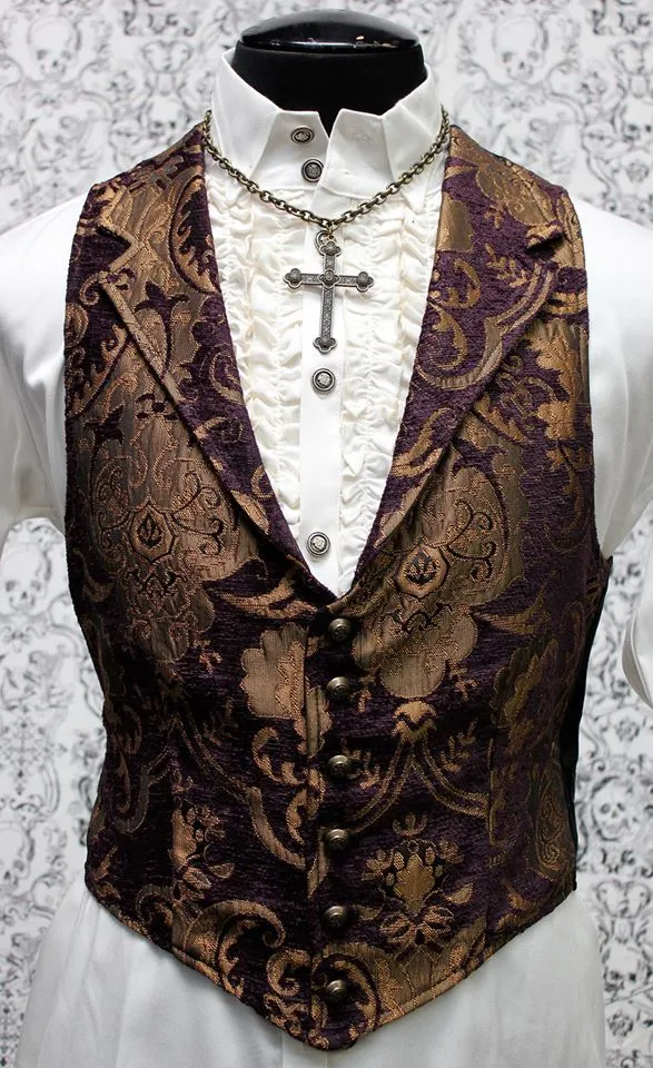 ARISTOCRAT VEST - PURPLE/GOLD TAPESTRY