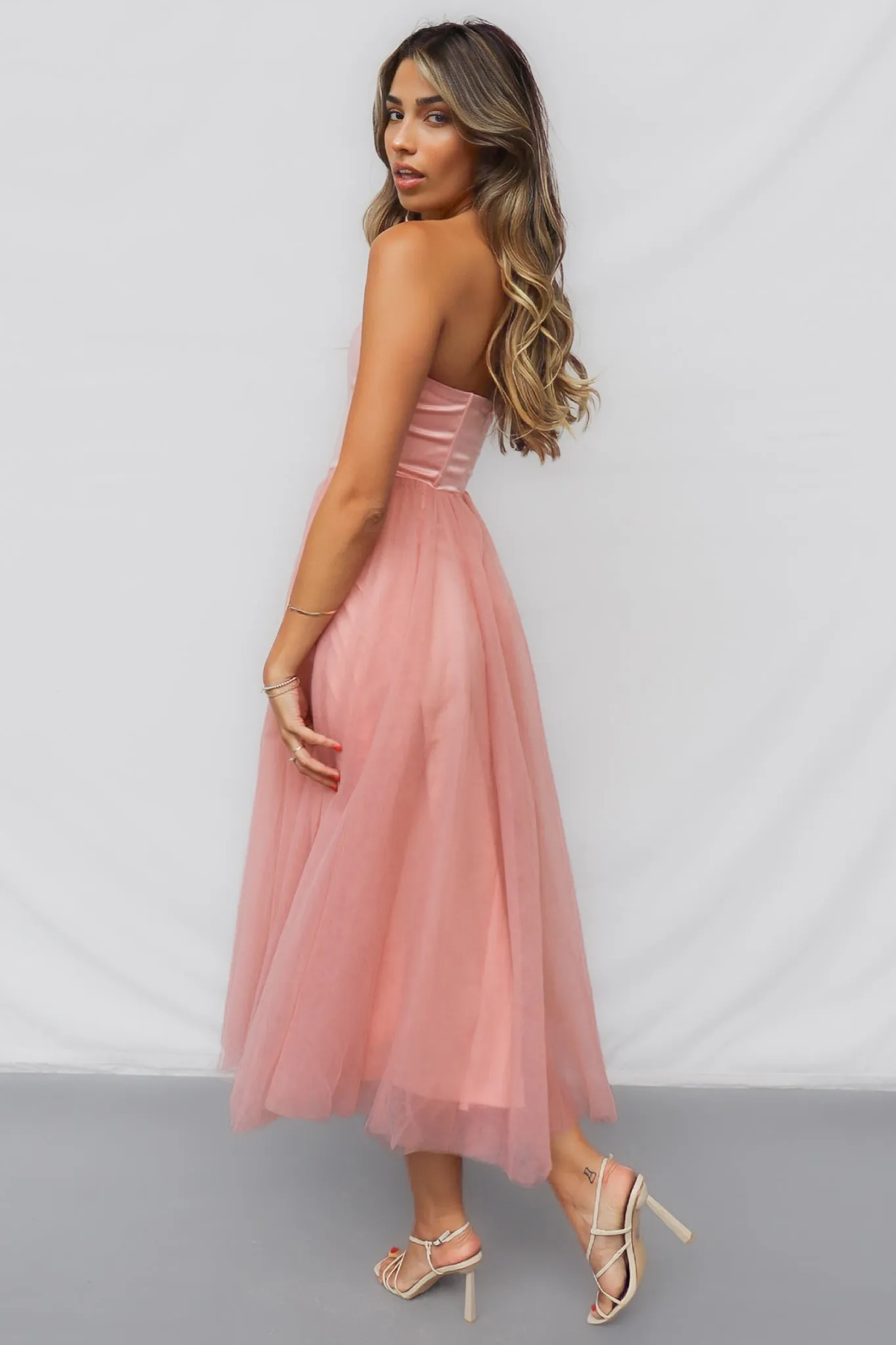 Aurora Midi Dress - Pink