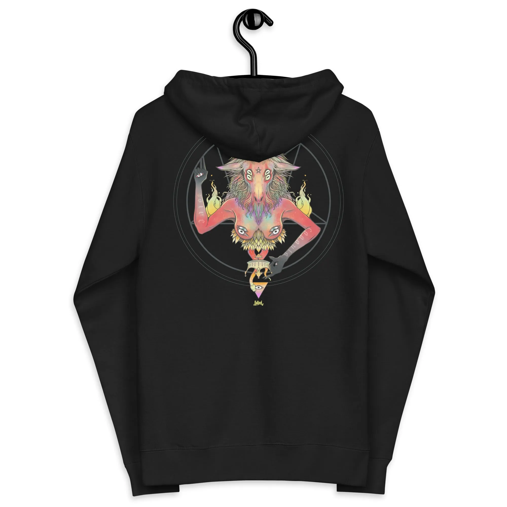 Baphomet, Unisex Fleece Zip-Up Hoodie