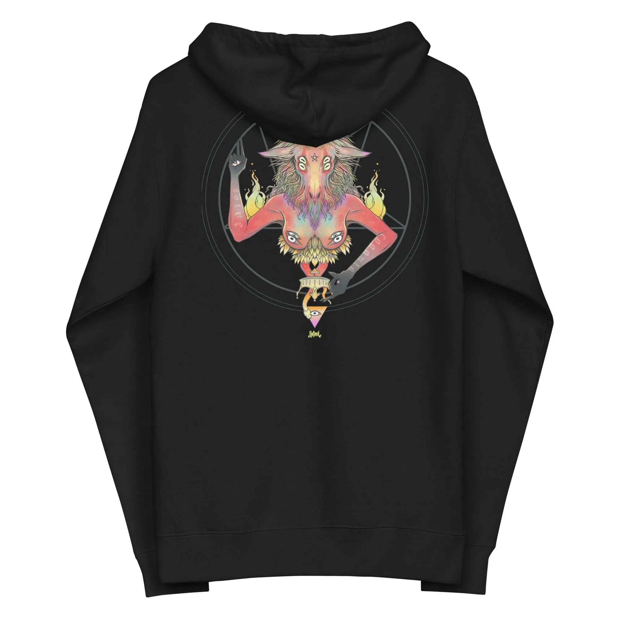 Baphomet, Unisex Fleece Zip-Up Hoodie