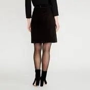 Black Velvet A-Line Skirt