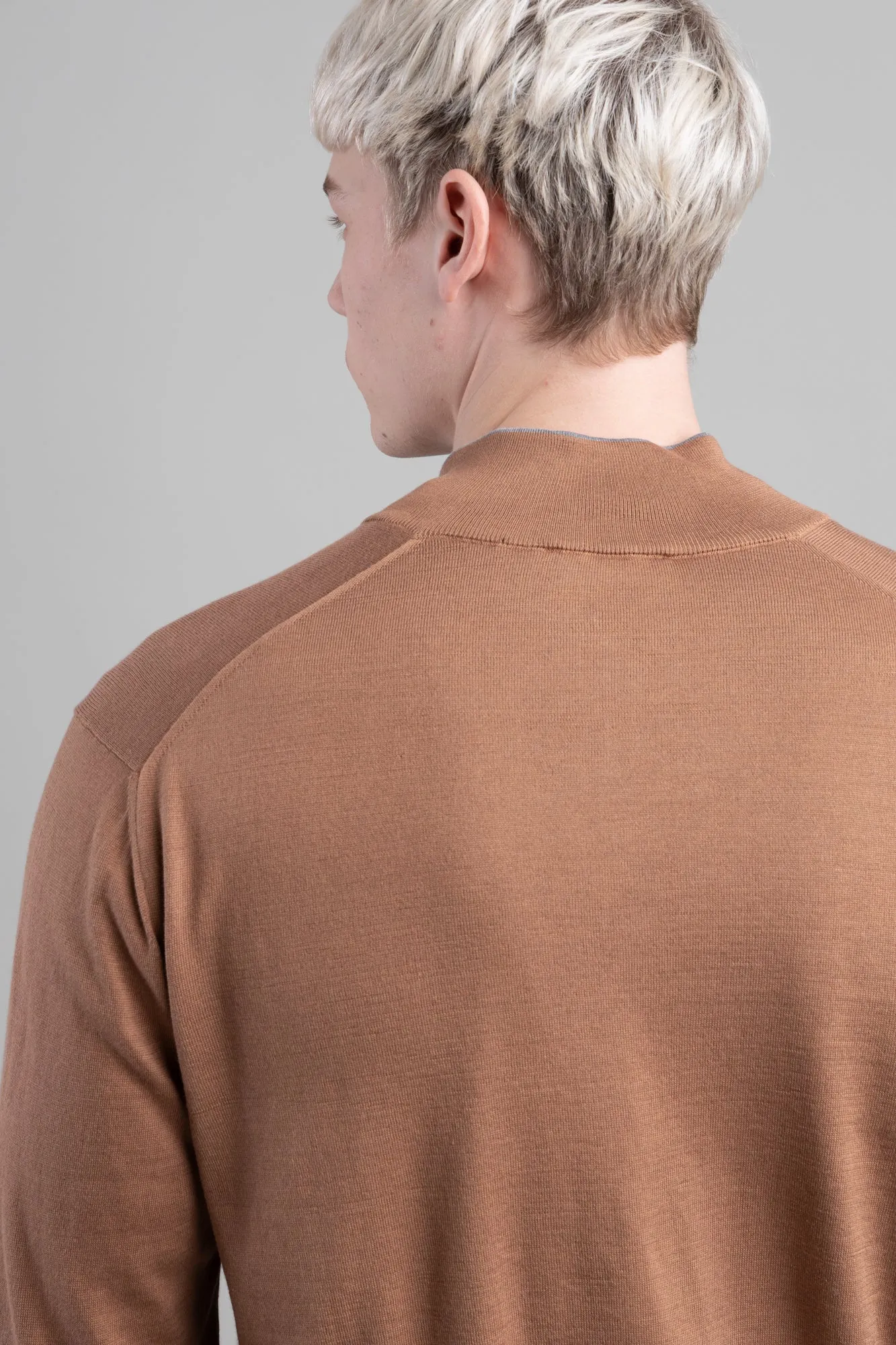 Brown Zip-Up Sweater