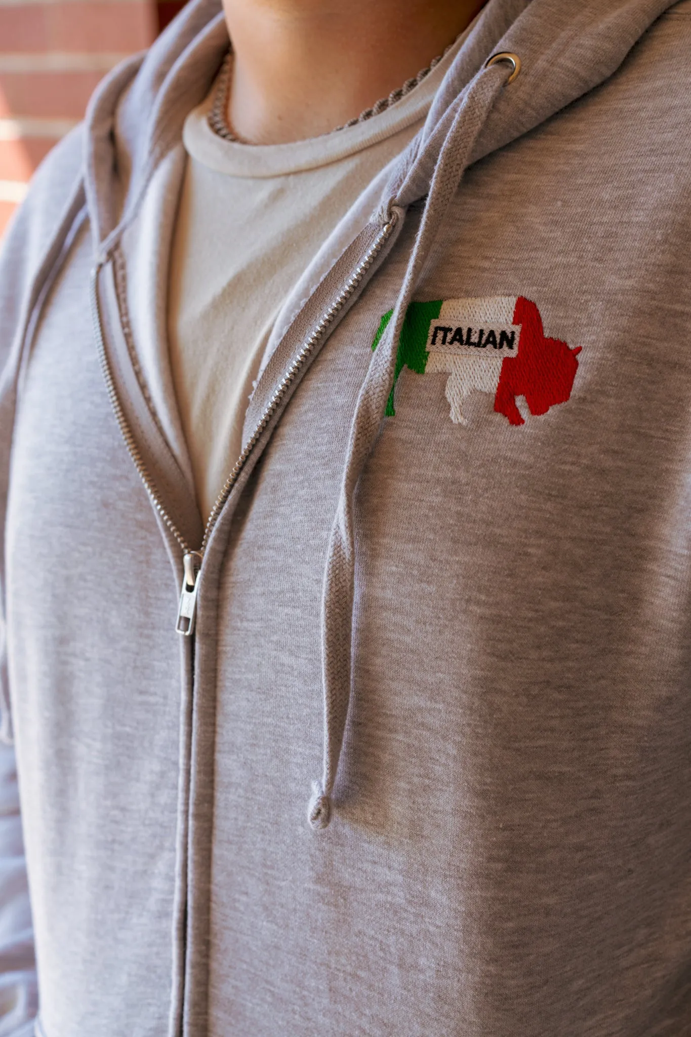 Buffalo Italian Heritage Gray Zip-Up Hoodie