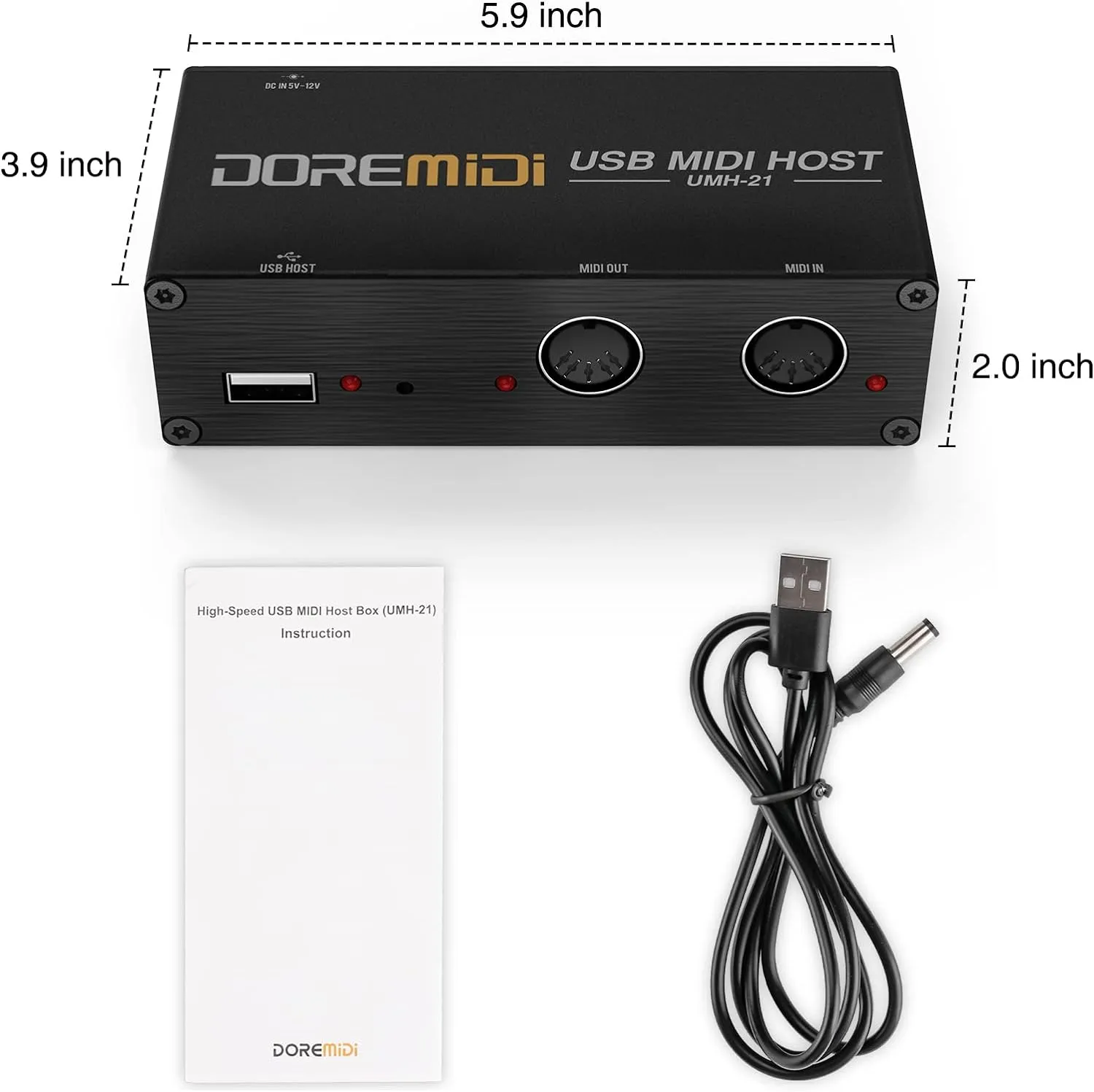 CAMOLA USB MIDI Host Box High Speed USB to MIDI Converter MIDI Interface(UMH-21)