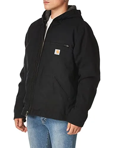 Carhartt 104392 Men's Relaxed Fit Washed Duck Sherpa-Lined Jacket