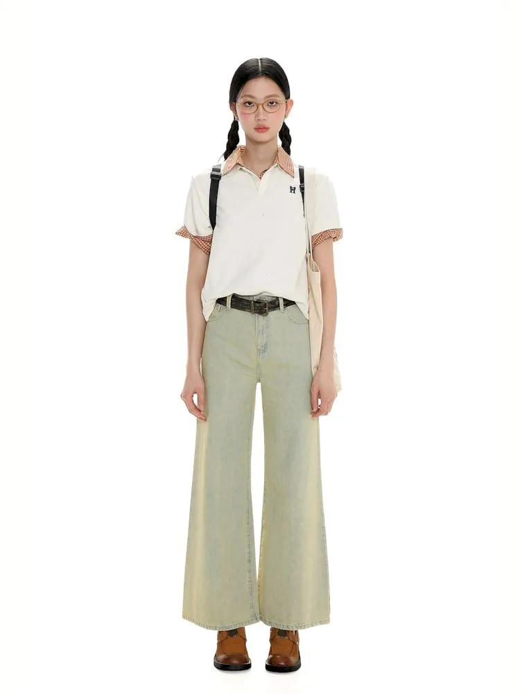 Casual Washed Nostalgia Wide Leg Pants【s0000008628】