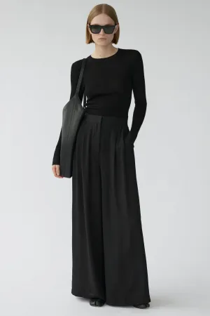 CECCO PANTS - BLACK - SILK GEORGETTE