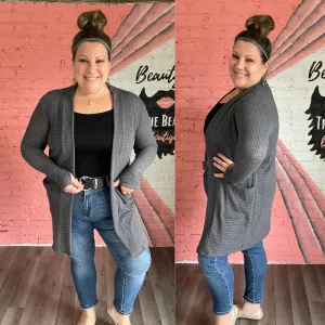 Charcoal Lola Cardigan with thumb-holes