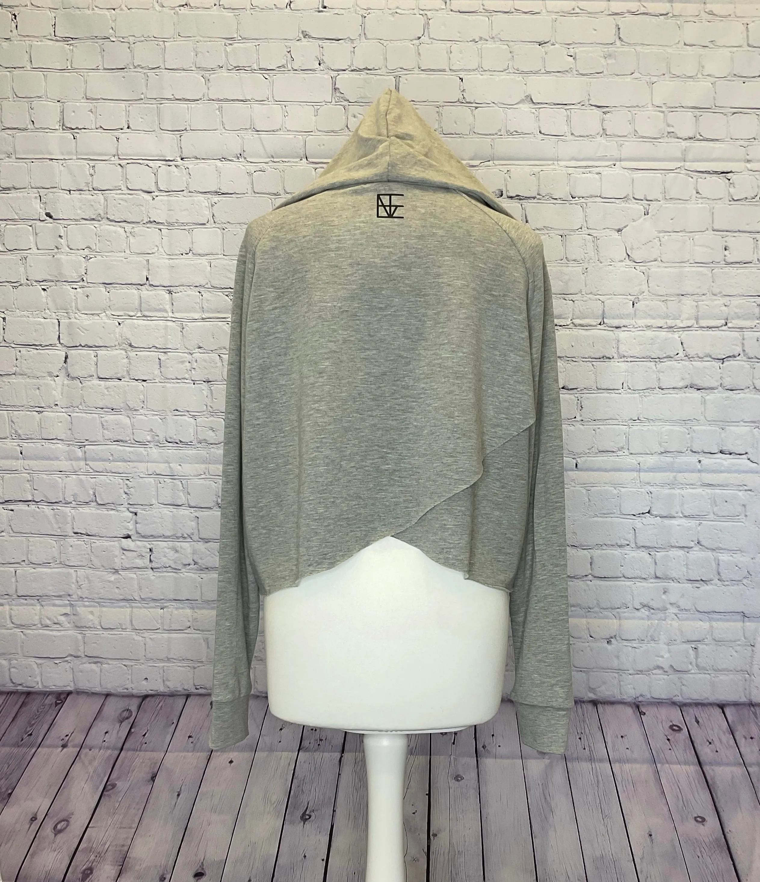 Cross Back Cropped Hoodie