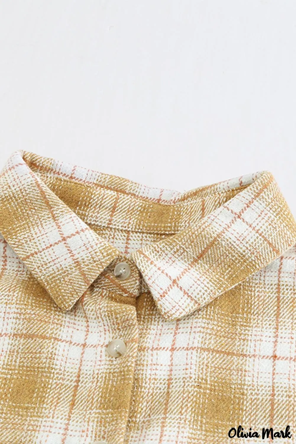 Deanwangkt - Turn-down Collar Button-Up Plaid Shirt