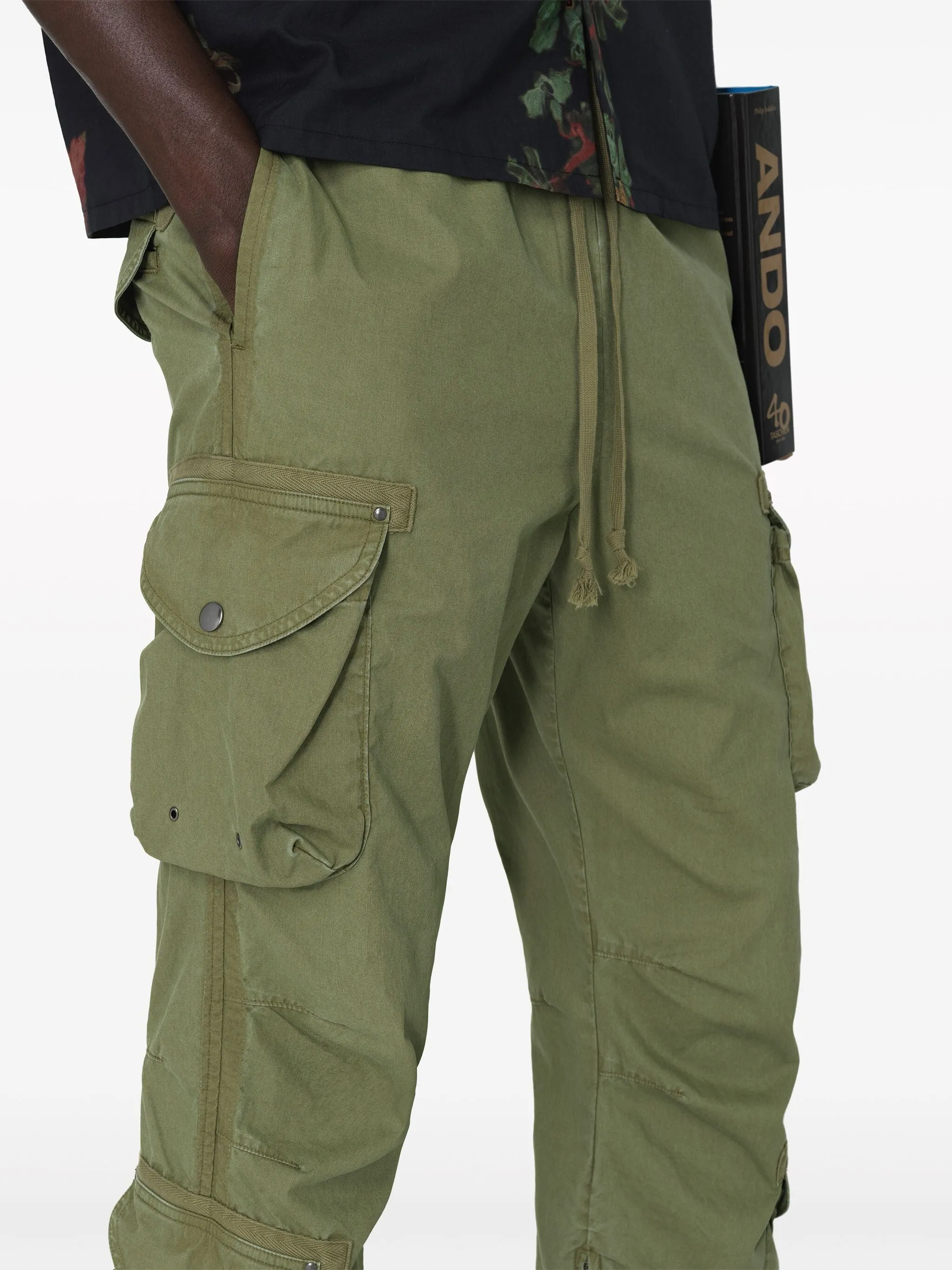 DECK DART DETAILING WAISTBAND COTTON CARGO PANTS