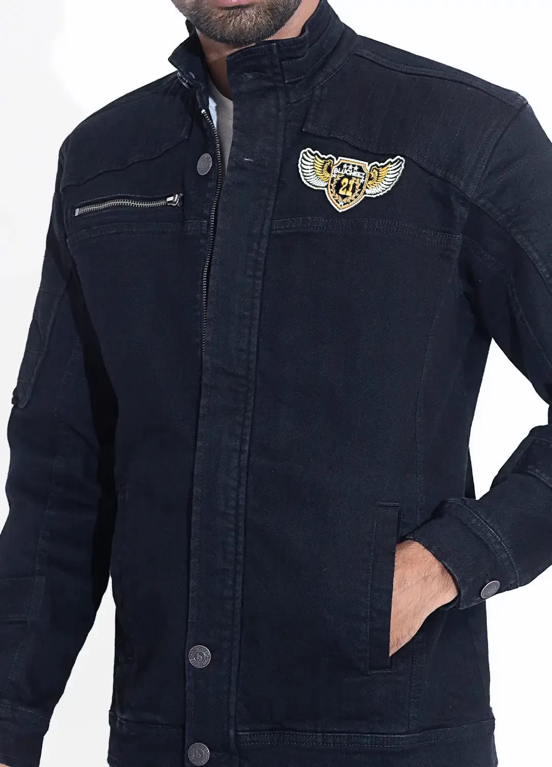 Denim Biker Jacket