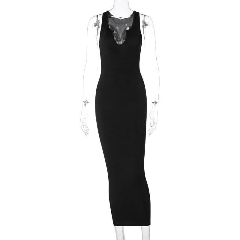 DressBetty - Summer Dresses Women  Fashion U-neck Sleeveless Slim Fit Dress