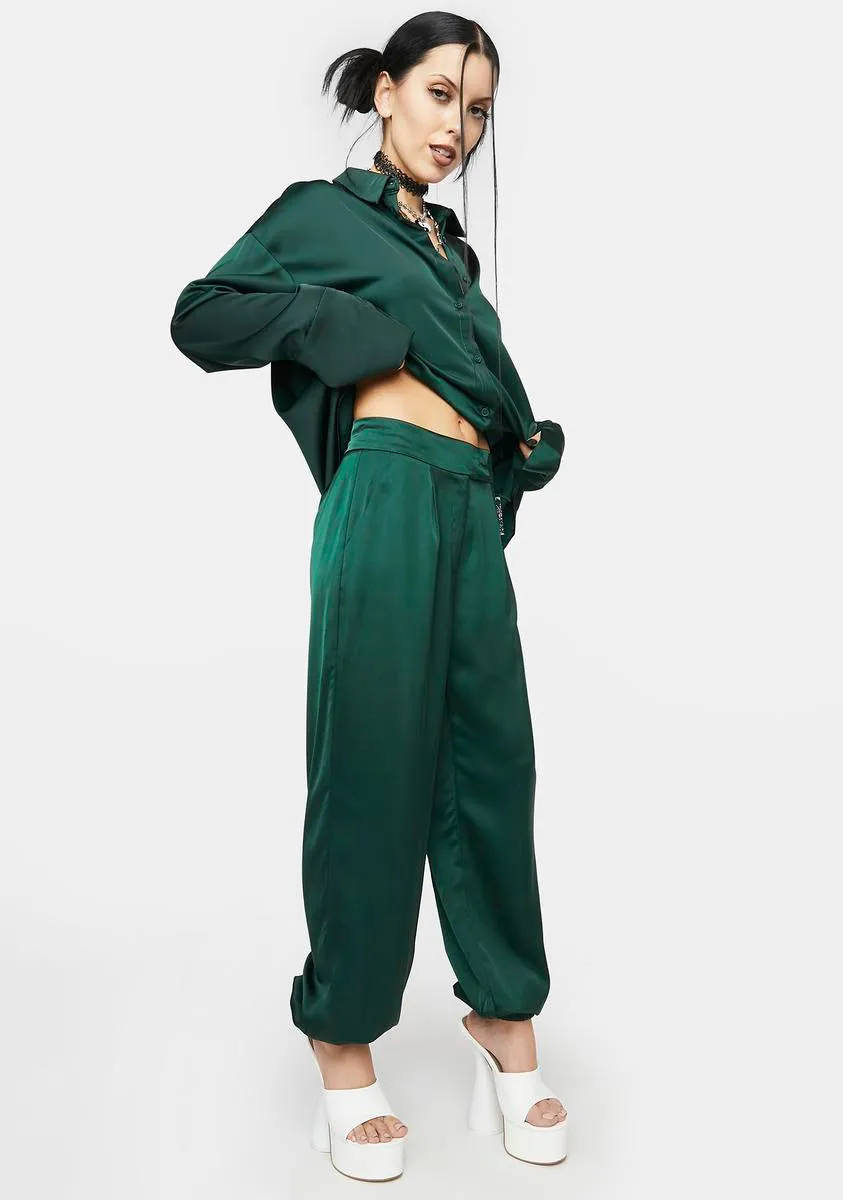 Elina Satin Joggers