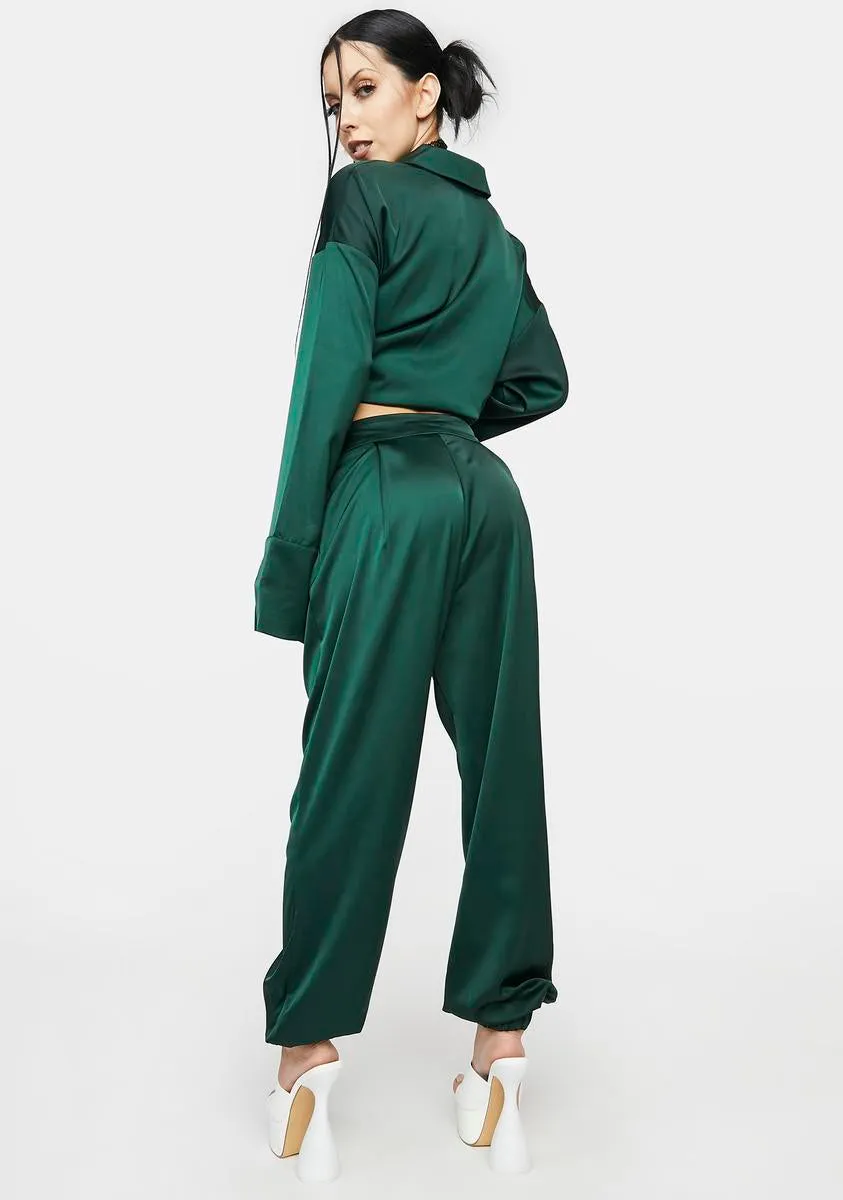 Elina Satin Joggers