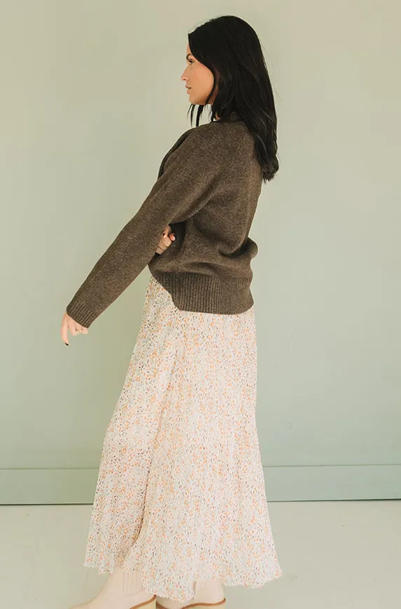 Fall Fun Floral Pleated Skirt - FINAL FEW -