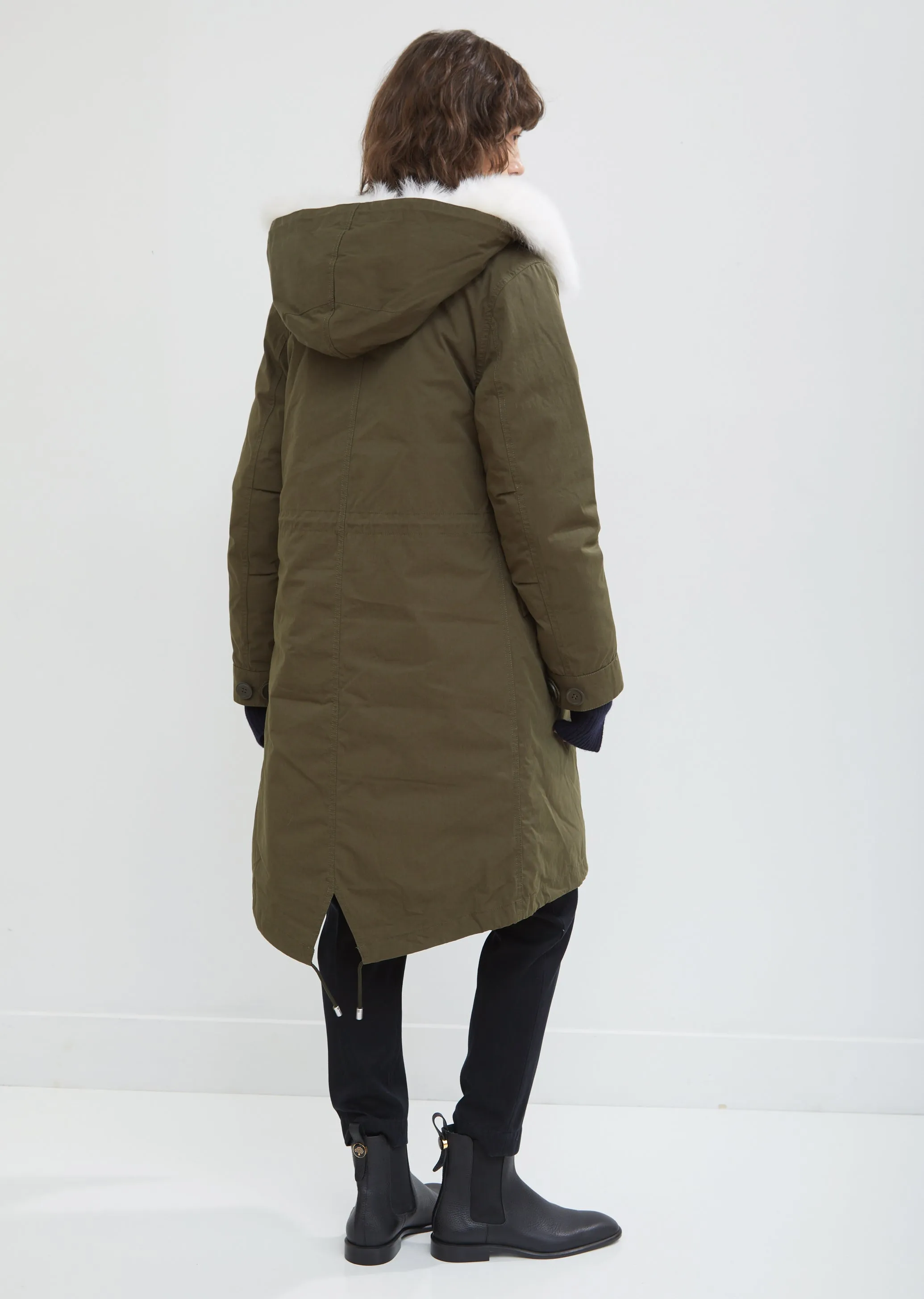 Fox Trimmed Hooded Parka