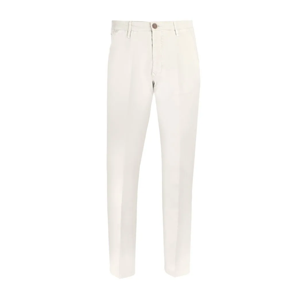 FRADI Satin Cotton Stretch Chino ECRU REG