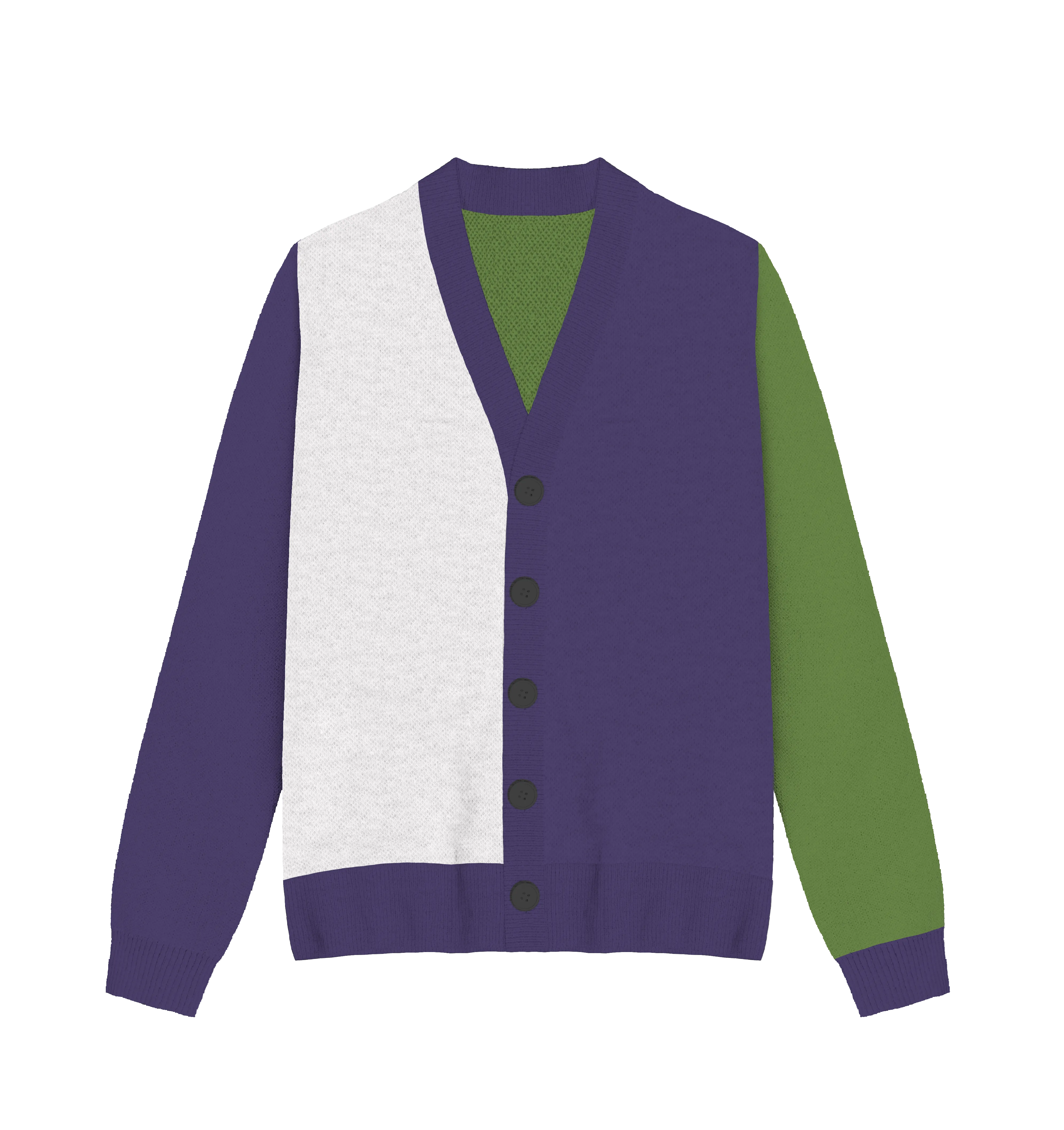 Genderqueer Colorblock Knit Cardigan