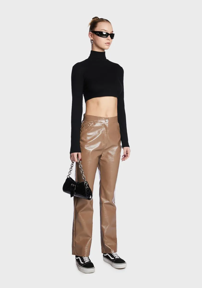 Gilly Patent Faux Leather Trousers