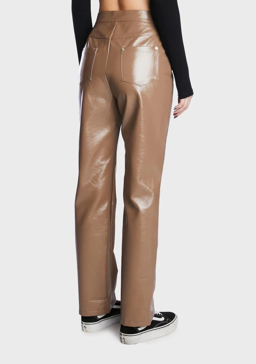 Gilly Patent Faux Leather Trousers