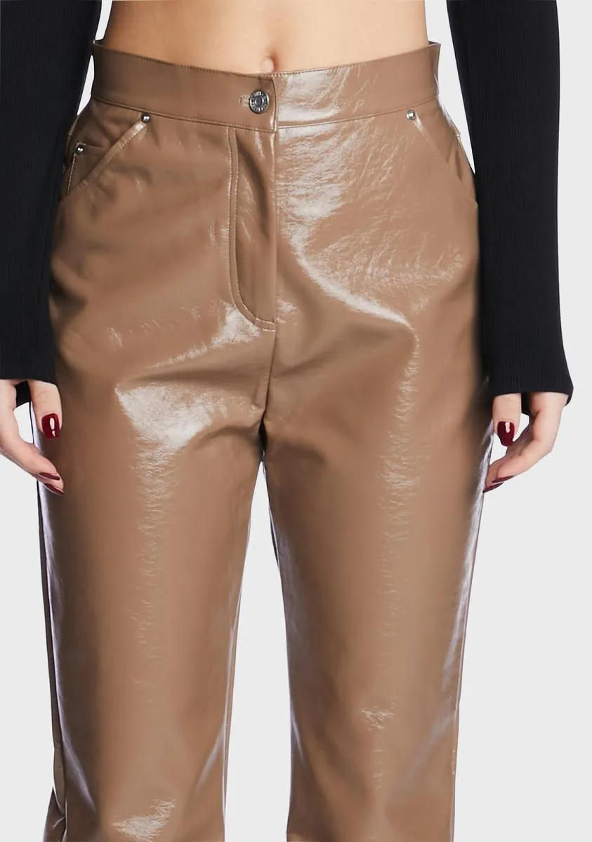 Gilly Patent Faux Leather Trousers