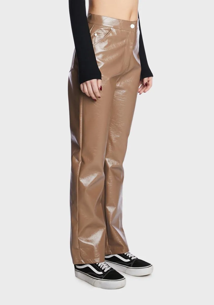 Gilly Patent Faux Leather Trousers