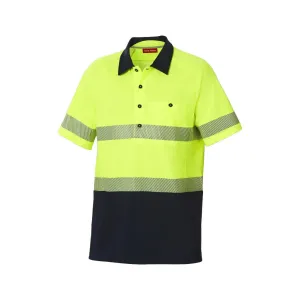 Hard Yakka Core Hi-vis 2 Tone Taped Vented Short Sleeve Polo (Y11383)