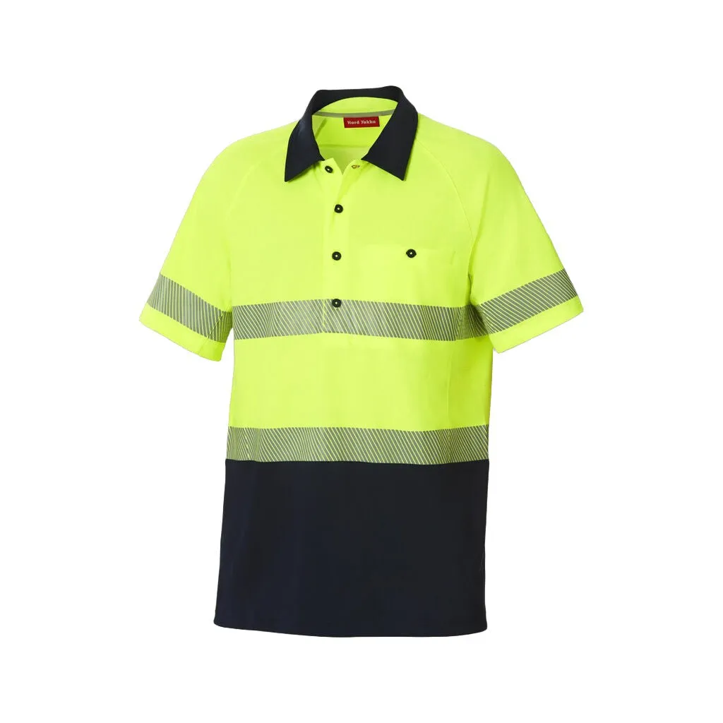 Hard Yakka Core Hi-vis 2 Tone Taped Vented Short Sleeve Polo (Y11383)