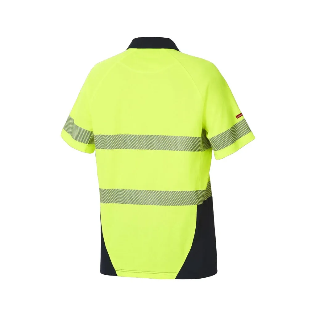 Hard Yakka Core Hi-vis 2 Tone Taped Vented Short Sleeve Polo (Y11383)