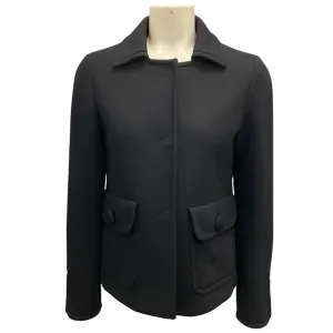 Herno Black 2017 Button-Front Crepe Jacket