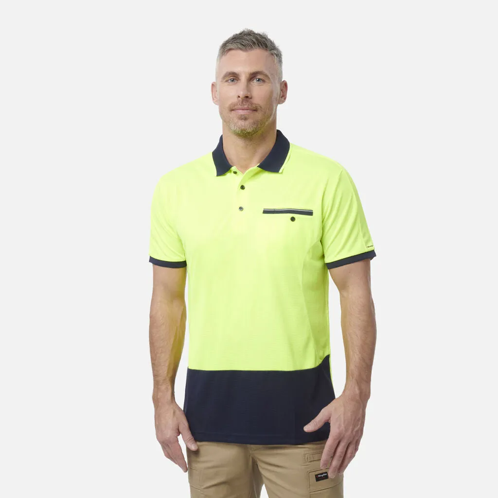 King Gee Workcool Hyperfreeze Hi-Vis Lightweight Short Sleeve Polo (K54845)