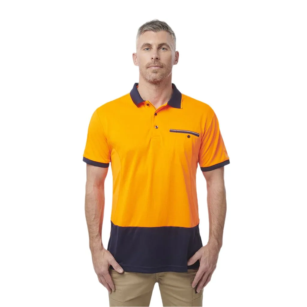 King Gee Workcool Hyperfreeze Hi-Vis Lightweight Short Sleeve Polo (K54845)