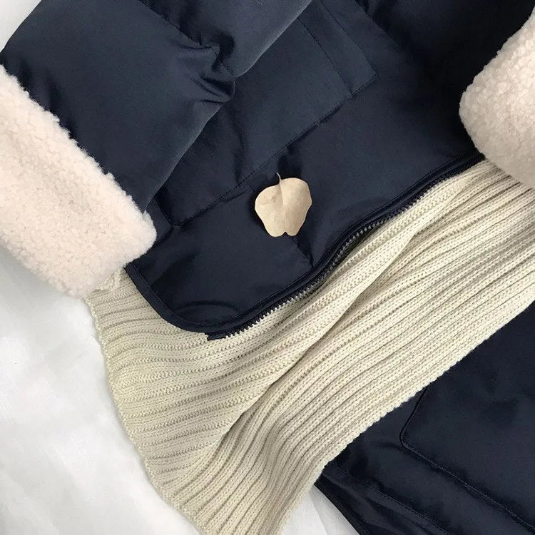 [Korean Style] Dorry Lamb Wool Puffer Jacket