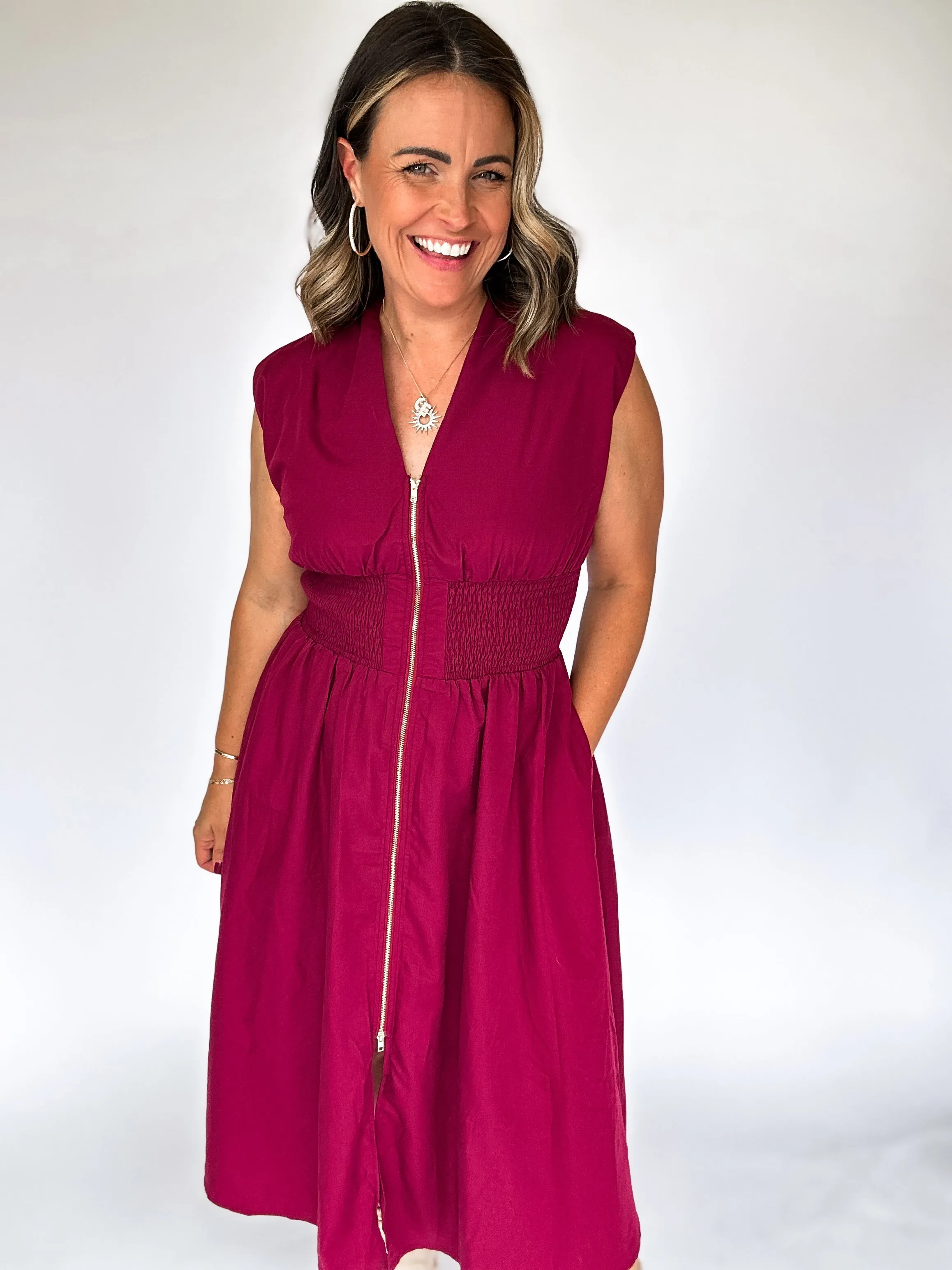 Merlot Dreams Midi Dress