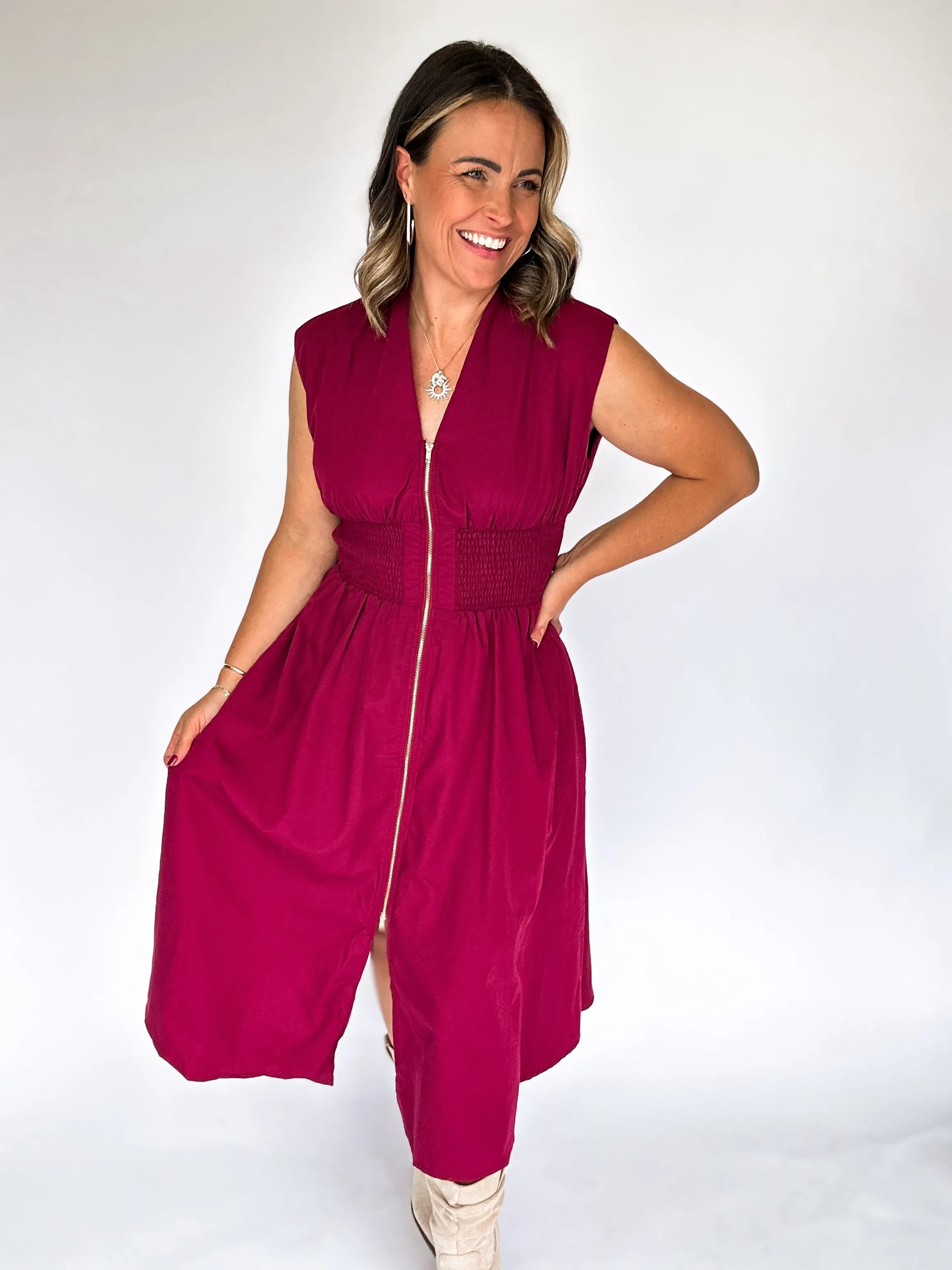 Merlot Dreams Midi Dress