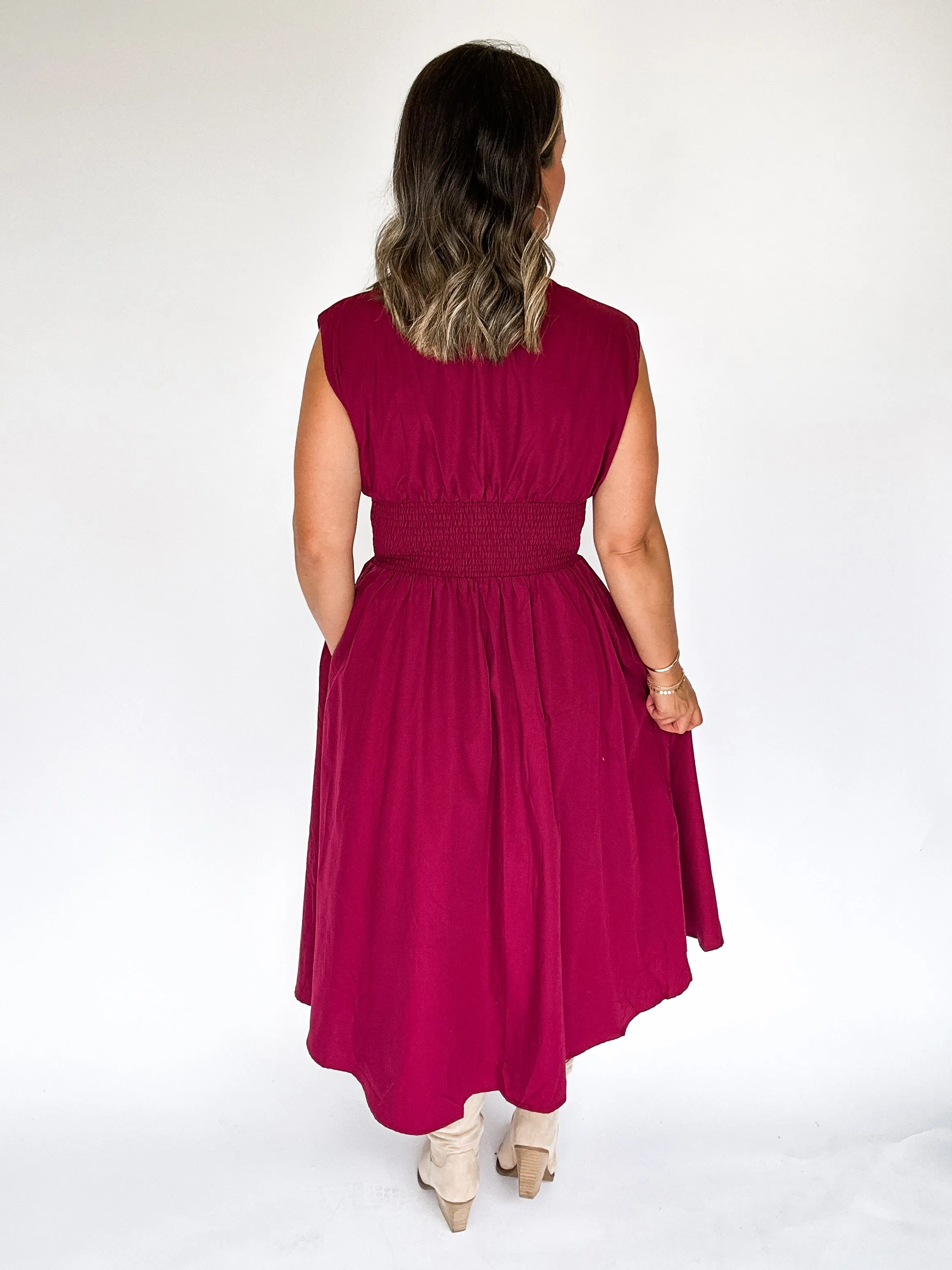 Merlot Dreams Midi Dress