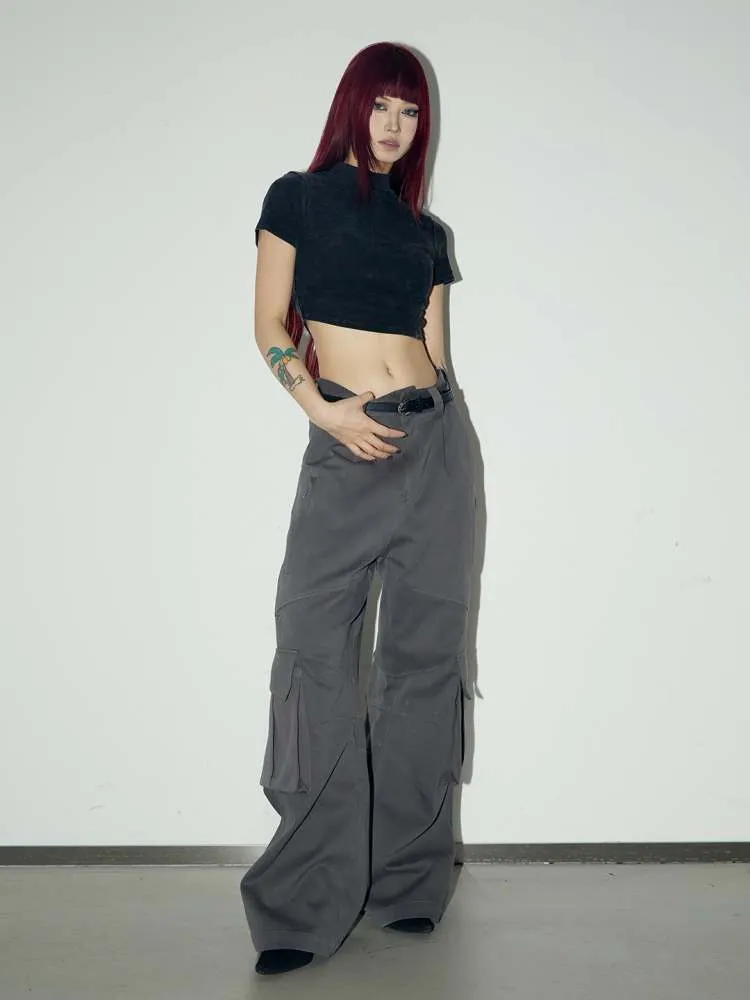 Multi Pocket Wide Leg Cargo Pants【s0000006735】