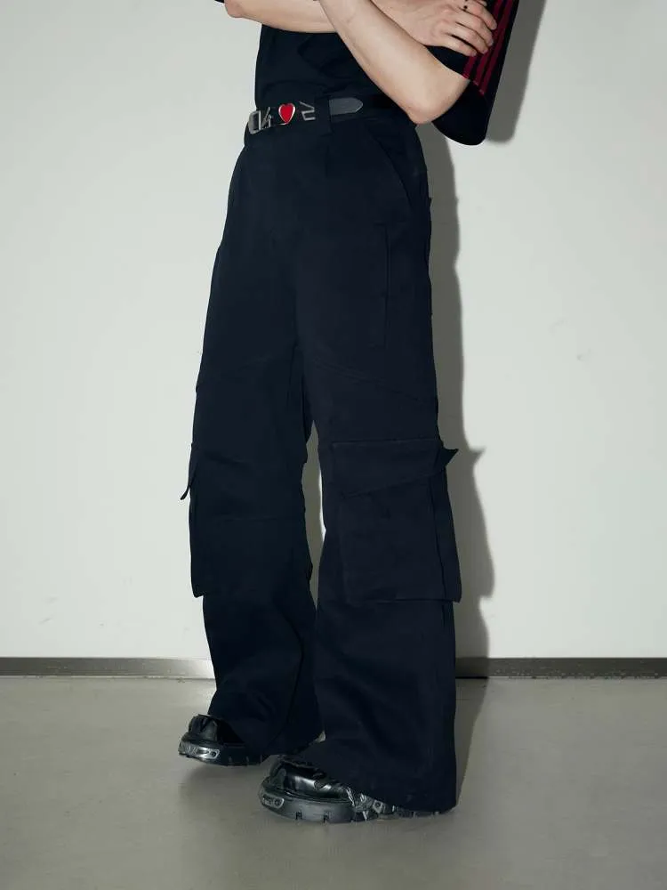 Multi Pocket Wide Leg Cargo Pants【s0000006735】