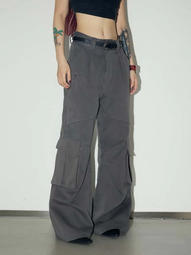 Multi Pocket Wide Leg Cargo Pants【s0000006735】