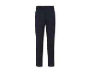 Navy Flat Front Cotton Chinos